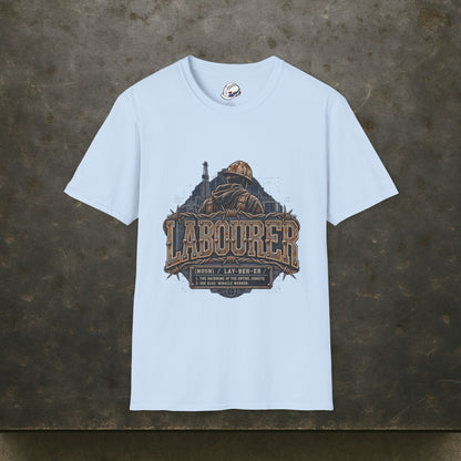 Labourer The Backbone of the Entire Jobsite Blueprint Worker T-Shirt