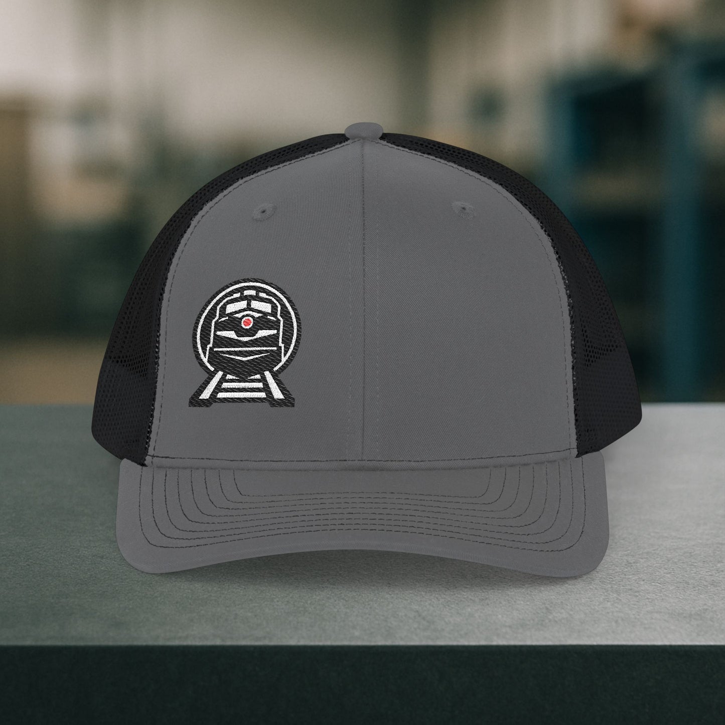 Embroidered Railroad Engine Hat, Railroader Cap