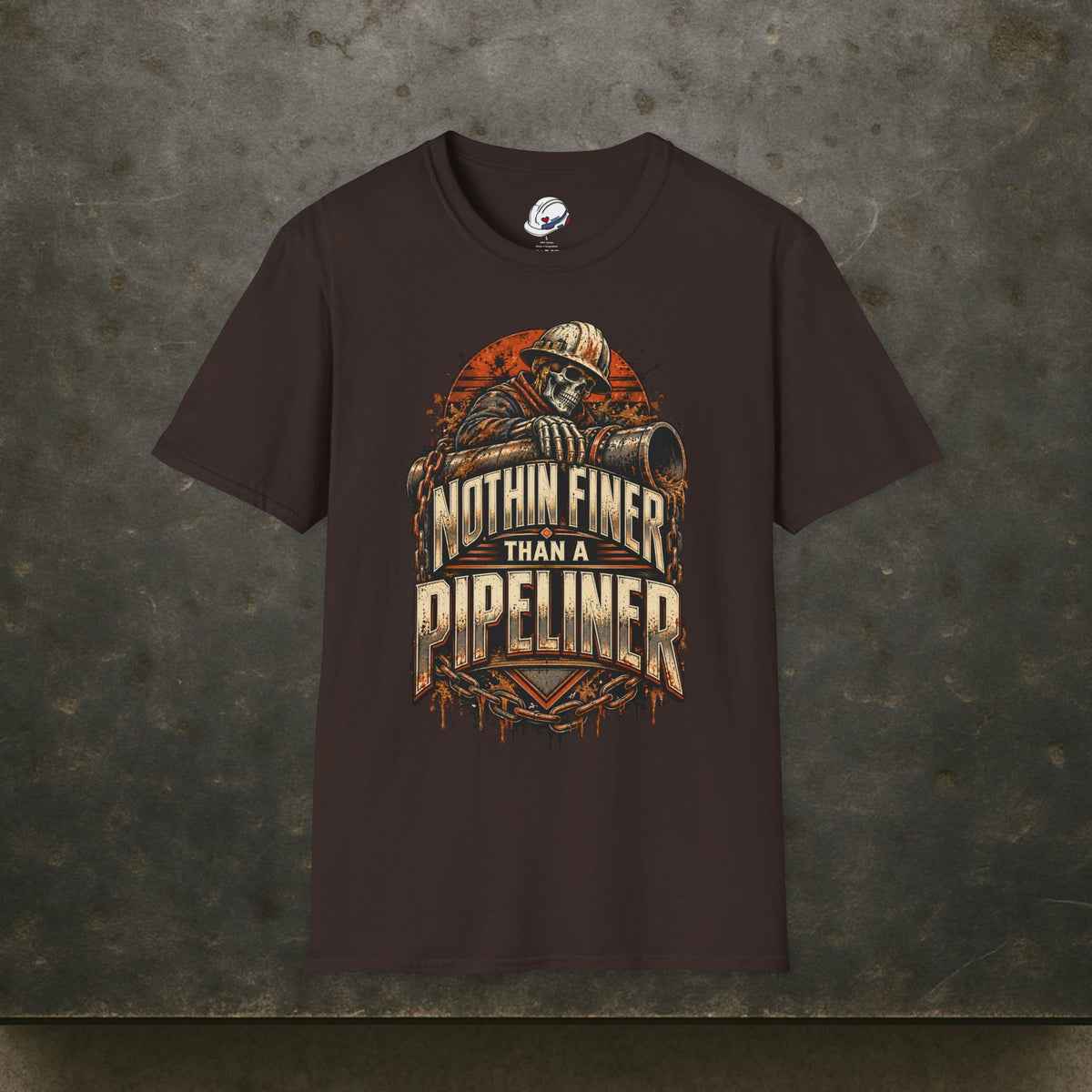 Nothin Finer Than A Pipeliner Skeleton & Chained Pipeline Men's T-Shirt
