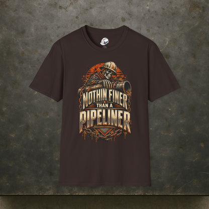 Nothin Finer Than A Pipeliner Skeleton & Chained Pipeline Men's T-Shirt