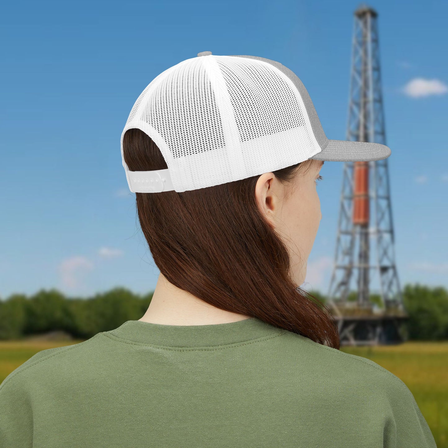 Embroidered Skeleton Derrickhand hat, Derrickhand cap