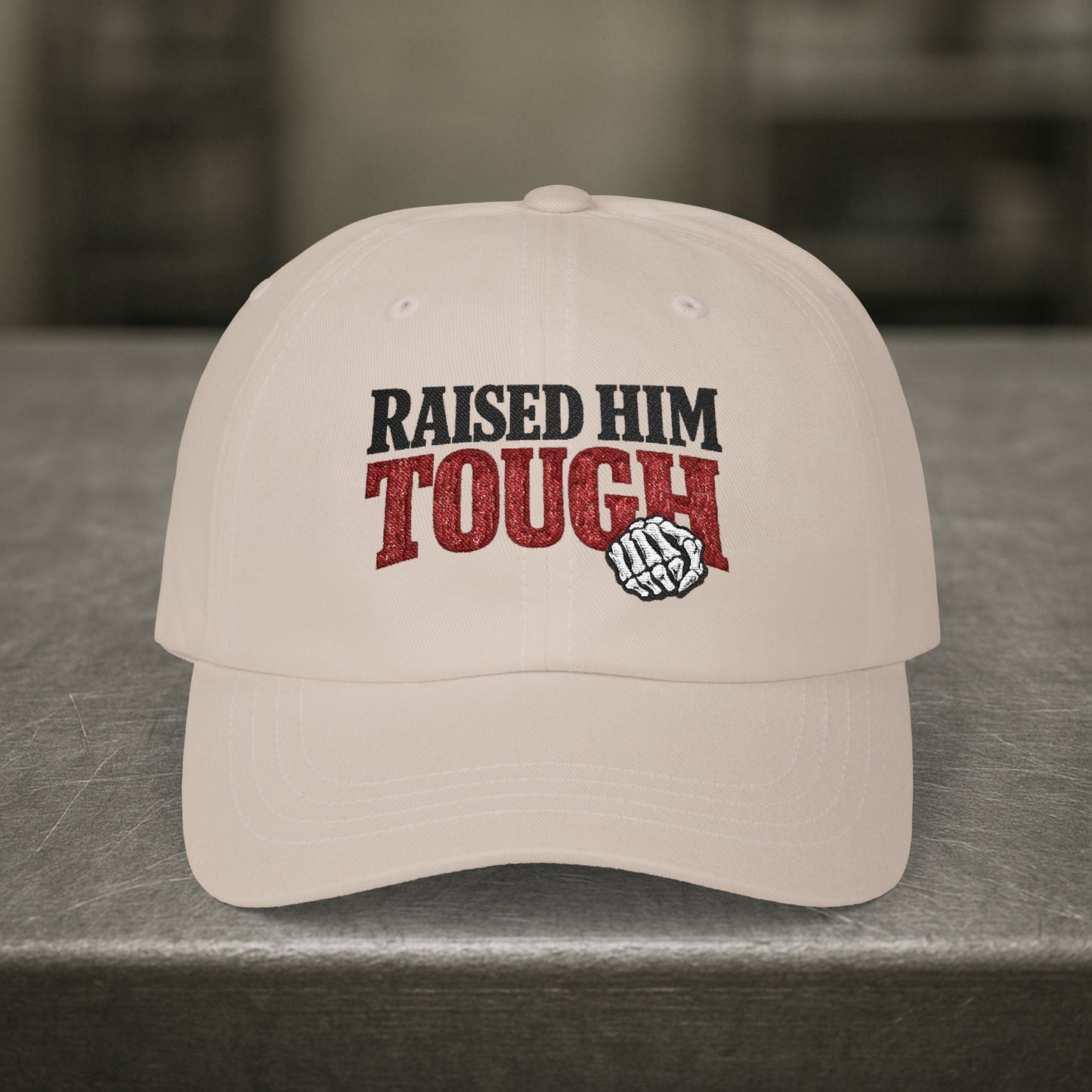 “Raised Him Tough” Hat, Trades Parent Pride Cap