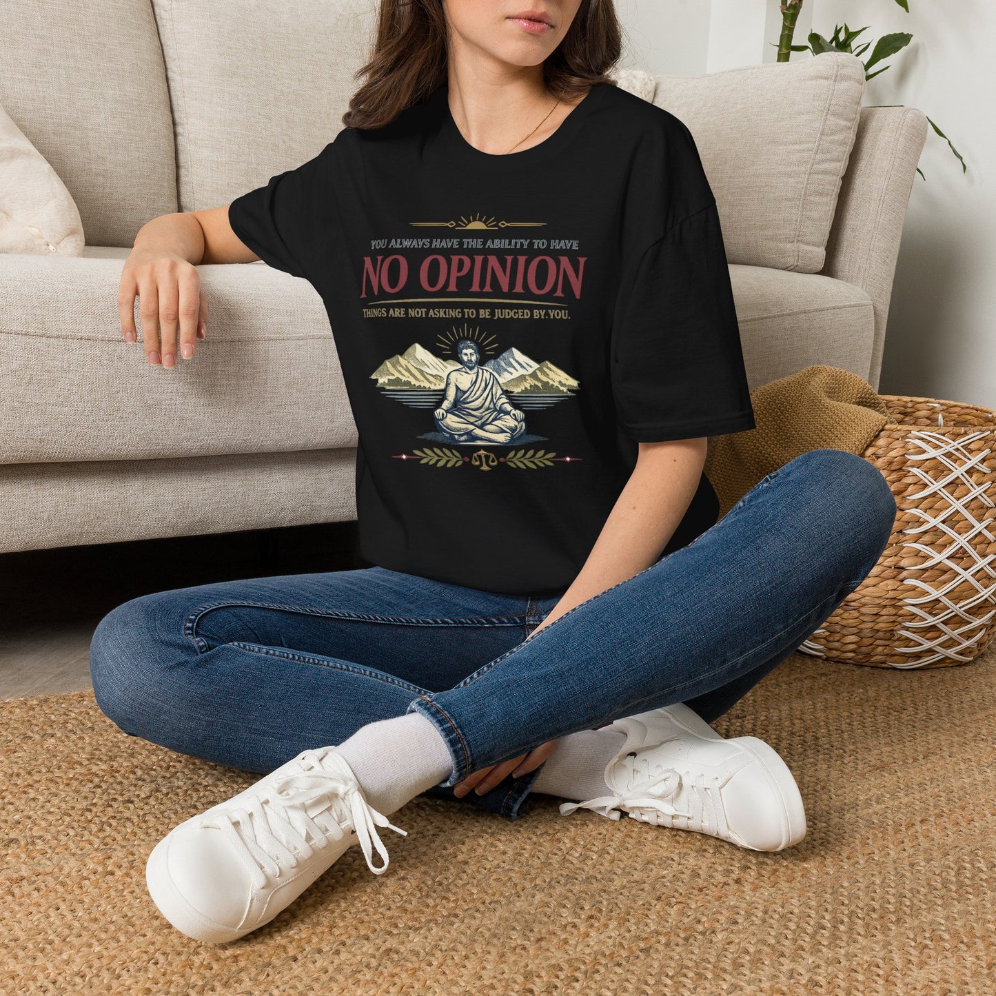 "Ability To Have No Opinion” T-Shirt, Stoic Observer motivational t-shirt