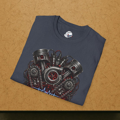 Turbocharged Engine Heart T-Shirt, Automotive Technician T-Shirt