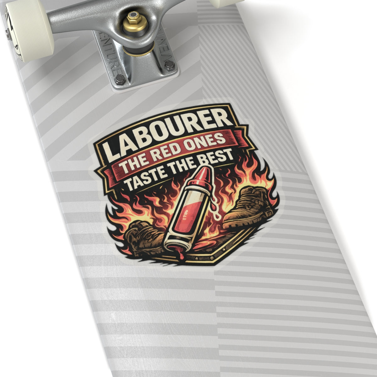 Labourer The Red Ones Taste the Best Sticker, hardhat stickers