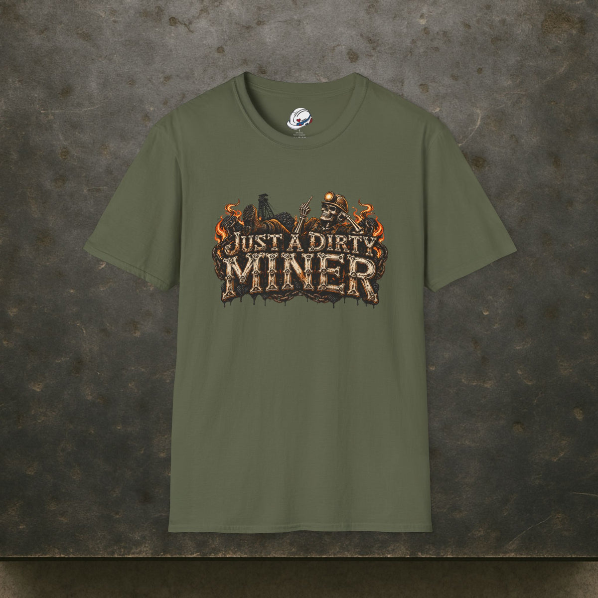 Just a Dirty Miner Skeleton Attitude Men's T-Shirt