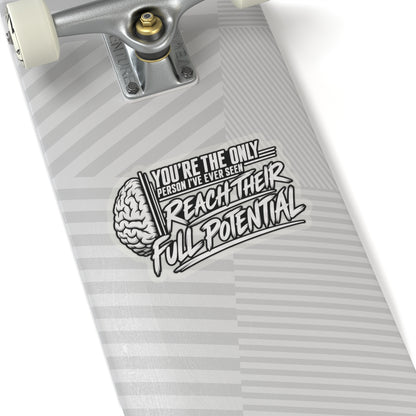 “Reach Their Full Potential” Sticker, Funny Hardhat Stickers