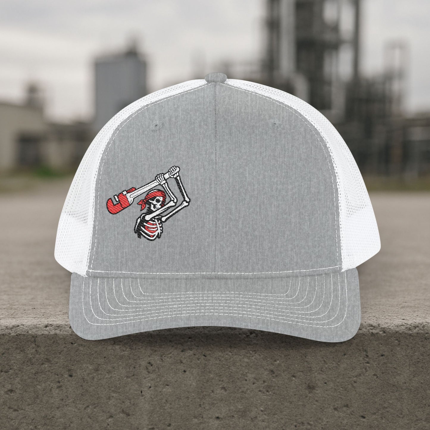Pipefitter Skeleton Rage Hat, Pipe fitter skull cap