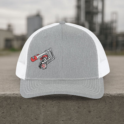 Pipefitter Skeleton Rage Hat, Pipe fitter skull cap