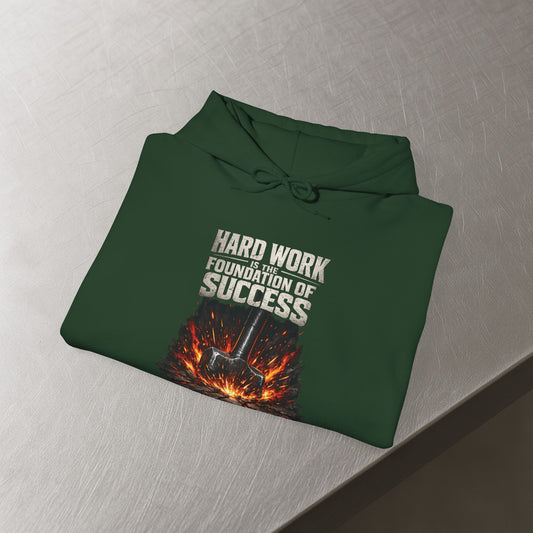 'Hard work is the Foundation of Success' Men's Hoodie, Motivational Sweater