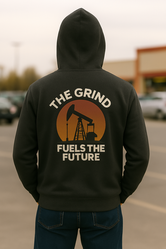 'The Grind Fuels The Future' Men's Hoodie, Motivational Sweater