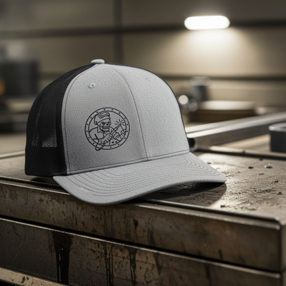 Welder Embroidered Skeleton Torch hat, Welder cap