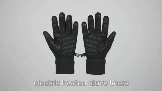 Heated Winter Glove Liners – Touchscreen USB Gloves, Black