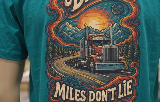 Miles Don’t Lie Semi Driver T-Shirt, Truck Driver Graphic Tee Shirt